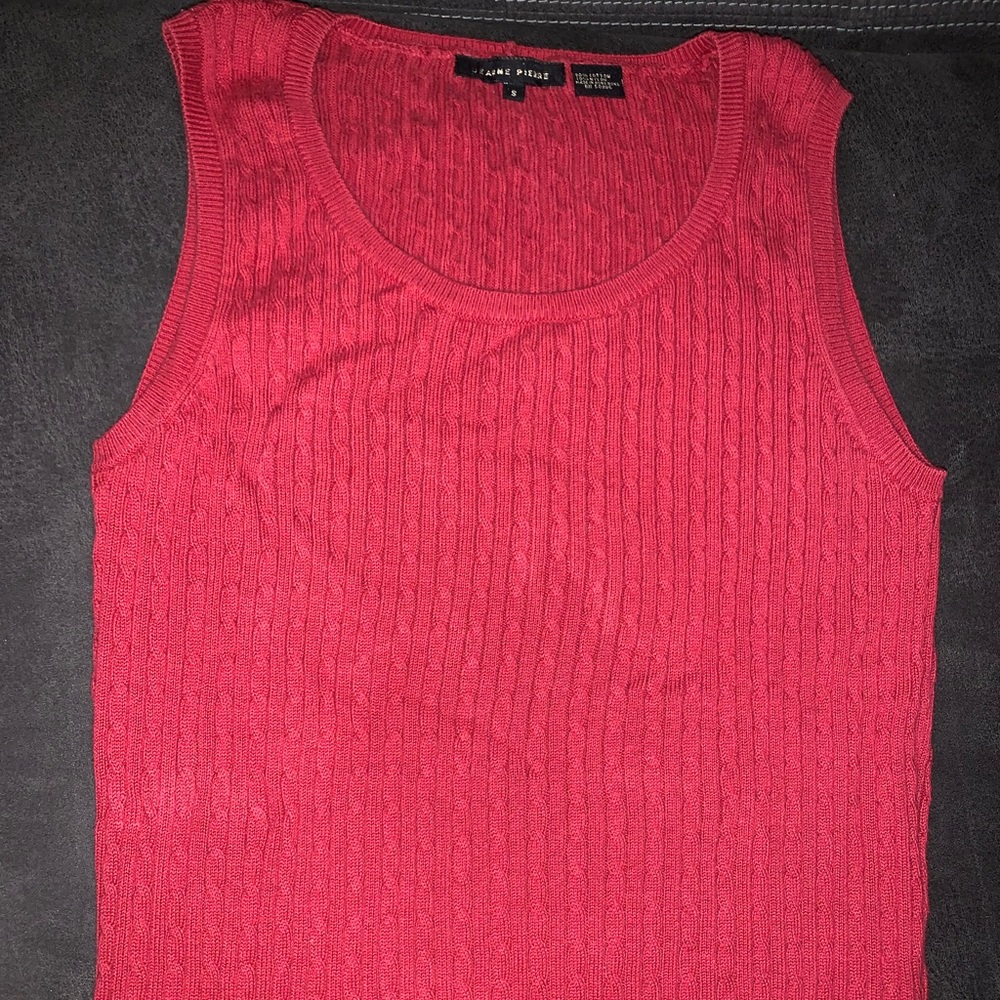 Cute red sweater vest